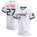 Houston Astros #27 Jose Altuve Player White AmberGomez City Connect Limited Elite Home Stitched Jerseys
