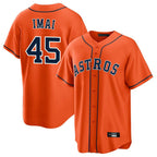 Houston Astros #45 Tatsuya Imai Player Orange AmberGomez Home Game Stitched Jerseys