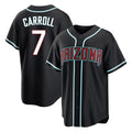 Arizona Diamondbacks #7 Corbin Carroll Player Black AmberGomez Fashion Out Home Game Stitched Jerseys