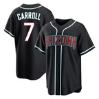 Arizona Diamondbacks #7 Corbin Carroll Player Black AmberGomez Fashion Out Home Game Stitched Jerseys