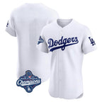 Los Angeles Dodgers Blank Player White AmberGomez Limited Elite Home World Series Meet Stitched Jerseys