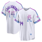 Kansas City Royals #14 Jac Caglianone White AmberGomez 2026 City Connect Stadium Jersey