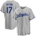 Los Angeles Dodgers #17 Shohei Ohtani Gray AmberGomez Cool Base Stitched Jersey