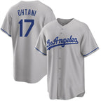 Los Angeles Dodgers #17 Shohei Ohtani Gray AmberGomez Cool Base Stitched Jersey