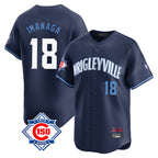Chicago Cubs #18 Shota Imanaga Player Navy AmberGomez City Connect 150th Anniversary Limited Home Stitched Jerseys