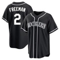 Colorado Rockies #2 Tyler Freeman Player Black AmberGomez Fashion Out Home Game Stitched Jerseys