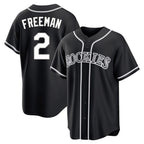 Colorado Rockies #2 Tyler Freeman Player Black AmberGomez Fashion Out Home Game Stitched Jerseys