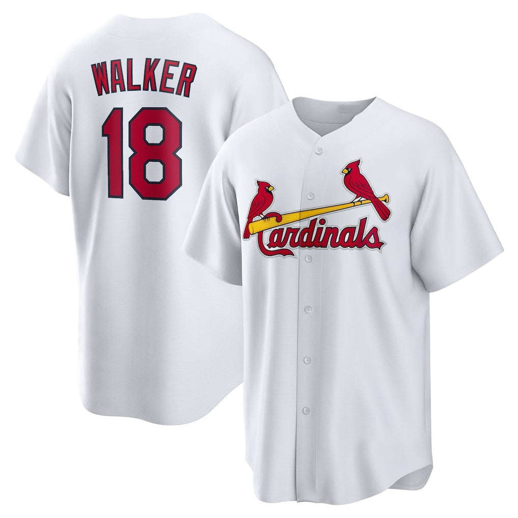 St. Louis Cardinals #18 Jordan Walker White AmberGomez Home Official Replica Player Jersey