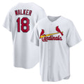 St. Louis Cardinals #18 Jordan Walker White AmberGomez Home Official Replica Player Jersey