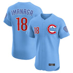 Chicago Cubs #18 Shota Imanaga Player Light Blue AmberGomez Limited Elite Home Stitched Jerseys