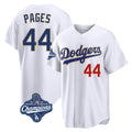 Los Angeles Dodgers #44 Andy Pages Player Gold White AmberGomez World Series Meet 2026 Collection Stadium Limited Stitched Jerseys