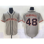 San Francisco Giants #48 Pablo Sandoval Gray AmberGomez Cool Base Stitched Jersey