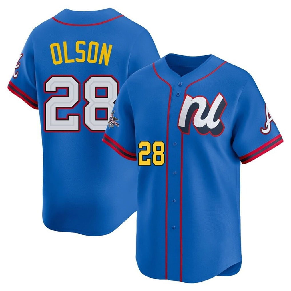 Atlanta Braves #28 Matt Olson Player Royal AmberGomez National League All-Star Edition Game Stitched Jerseys