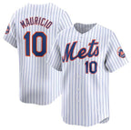 New York Mets #10 Ronny Mauricio White AmberGomez 2024 Home Limited Stitched Jersey