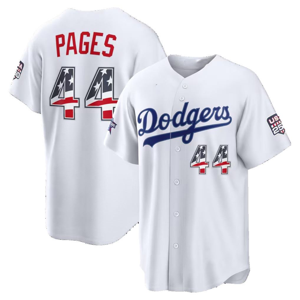 Los Angeles Dodgers #44 Andy Pages 2026 All-Star Edition Stars & Stripes White AmberGomez Stadium Jersey