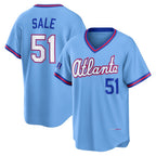 Atlanta Braves #51 Chris Sale Powder Blue AmberGomez 2026 City Connect Stadium Jersey