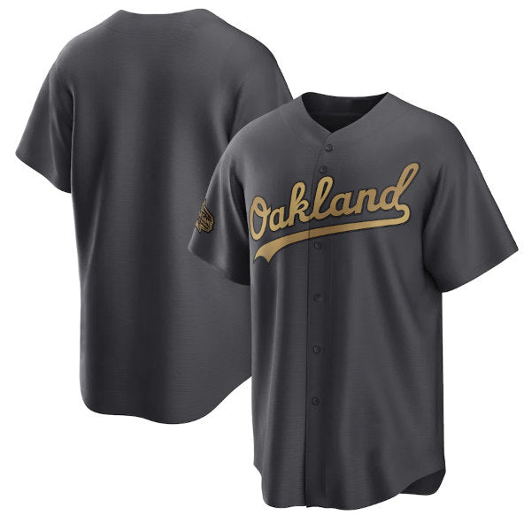 Oakland Athletics Blank Charcoal AmberGomez 2022 All-Star Cool Base Stitched Jersey