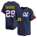 Detroit Tigers #29 Tarik Skubal Player Navy AmberGomez Limited American League All-Star Edition Stitched Jerseys