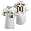 Custom Pittsburgh Pirates White AmberGomez 2020 Stitched Flex Base Jersey