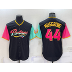 San Diego Padres #44 Joe Musgrove Black AmberGomez 2022 City Connect Cool Base Stitched Jersey